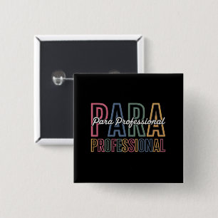 Badge Carré 5 Cm Para Paraprofessionnel Paraéducateur Premier Jour