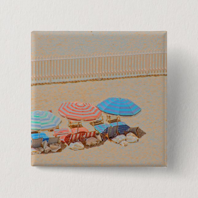 Badge Carré 5 Cm Parapluie 2 (Devant)