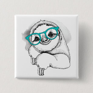 Badge Carré 5 Cm Paresse de hippie