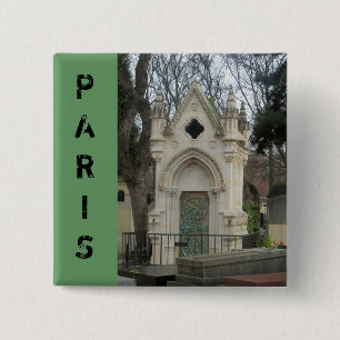 Badge Carré 5 Cm Paris