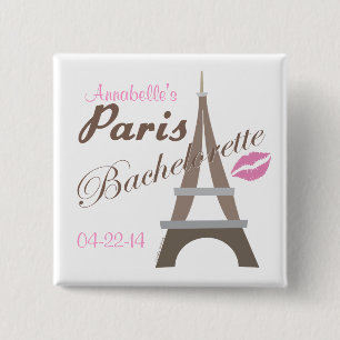 Badge Carré 5 Cm Paris Bachelorette