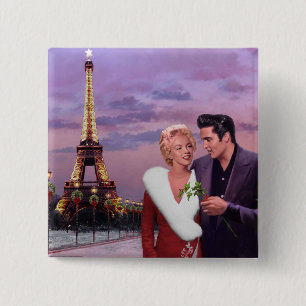 Badge Carré 5 Cm Paris Holiday