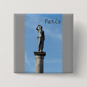 Badge Carré 5 Cm Paris - Jardin de Luxembourg