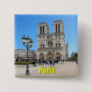 Badge Carré 5 Cm PARIS Notre Dame