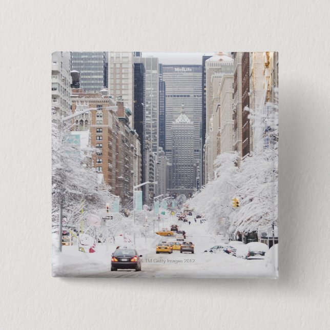 Badge Carré 5 Cm Park Avenue (Devant)