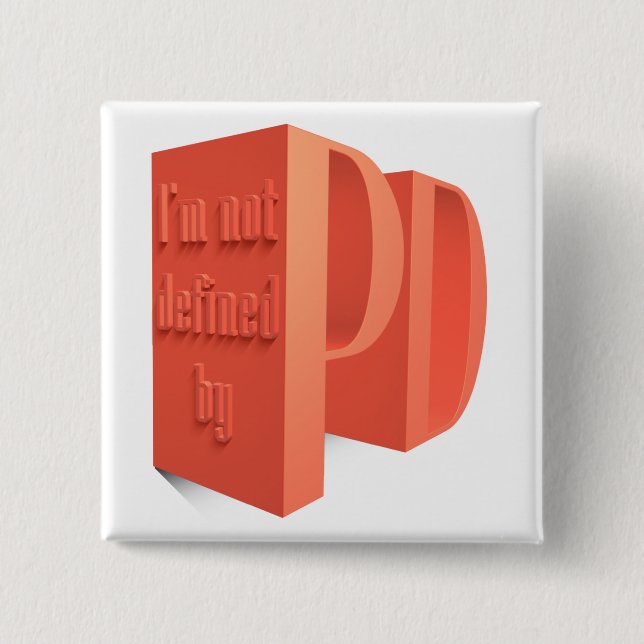 Badge Carré 5 Cm Parkinsons Ne Définit Pas Me II (Devant)