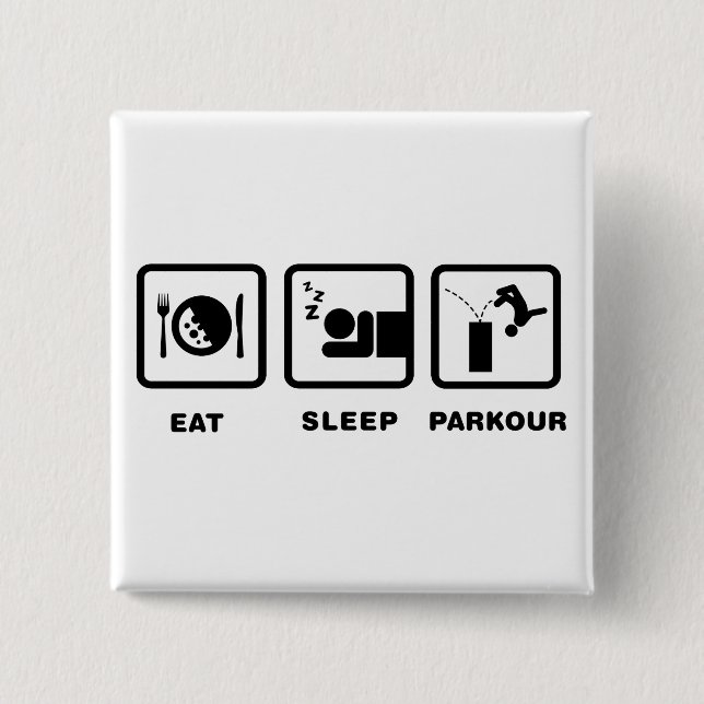 Badge Carré 5 Cm Parkour (Devant)