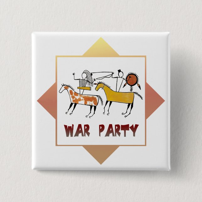 Badge Carré 5 Cm Parti de guerre (Devant)