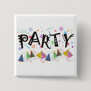 Badge Carré 5 Cm PARTI~Pins