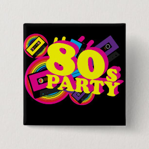 Badge Carré 5 Cm partie 80s