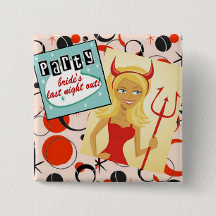 Badge Carré 5 Cm partie de renarde