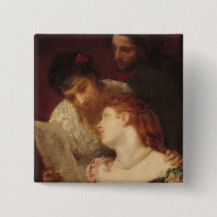 Badge Carré 5 Cm Partie musicale, 1874