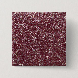 Badge Carré 5 Cm Parties scintillant rouge