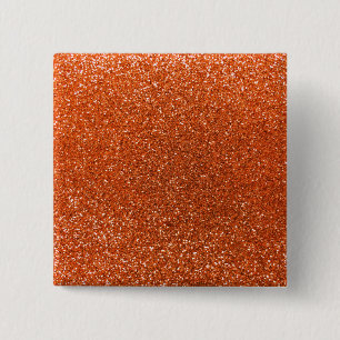 Badge Carré 5 Cm Parties scintillantes oranges