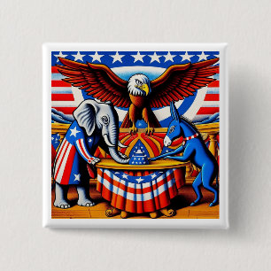Badge Carré 5 Cm Partis politiques
