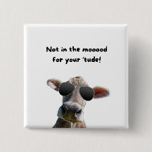 Pas dans le bouton Vache d'humeur