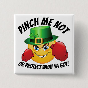 Badge Carré 5 Cm Pas de pinching Bouton St. Patrick's Day