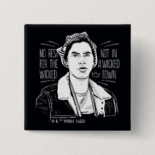 Badge Carré 5 Cm Pas De Repos Pour Les Méchants