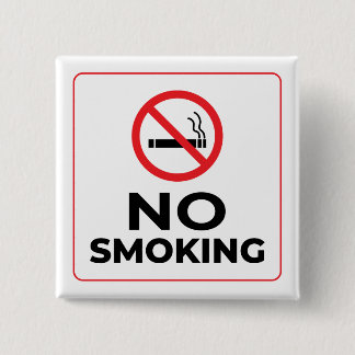 Badge Carré 5 Cm Pas de signe anti-tabac
