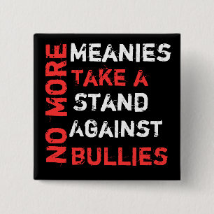 Badge Carré 5 Cm Pas plus de bouton de Meanies