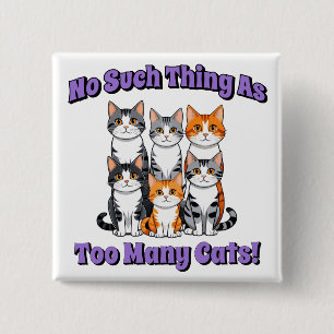 Badge Carré 5 Cm Pas trop de chats !
