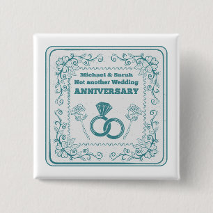 Badge Carré 5 Cm Pas un autre anniversaire de mariage