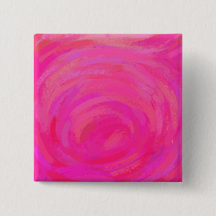 Badge Carré 5 Cm Passion rose