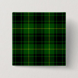 Badge Carré 5 Cm Pâte verte de tartan MacArthur