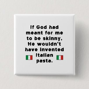 Badge Carré 5 Cm Pâtes Italiennes Minces