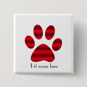 Badge Carré 5 Cm Patte Rouge Dégradé