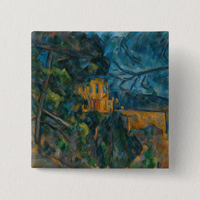 Badge Carré 5 Cm Paul Cezanne - Château Noir (Devant)