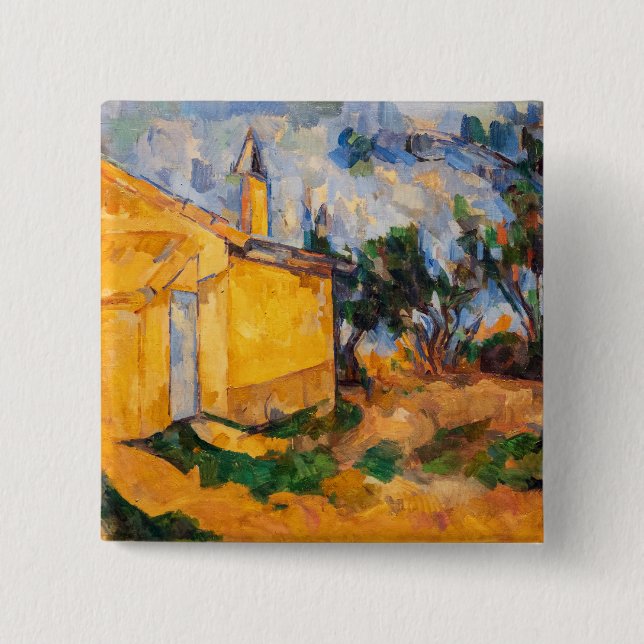 Badge Carré 5 Cm Paul Cezanne - Le Cabanon de Jourdan (Devant)