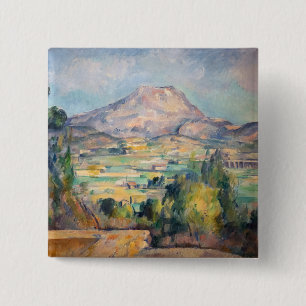 Badge Carré 5 Cm Paul Cezanne - Mont Sainte-Victoire