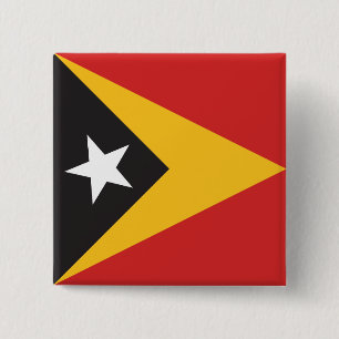 Badge Carré 5 Cm Pavillon du Timor oriental