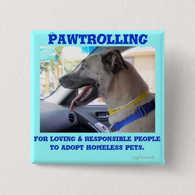 Badge Carré 5 Cm Pawtrolling (Devant)