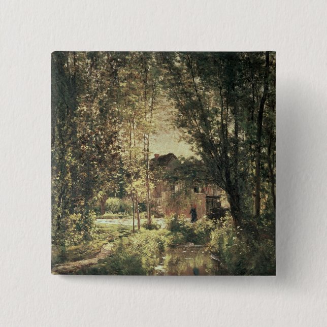 Badge Carré 5 Cm Paysage 2 (Devant)