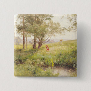 Badge Carré 5 Cm Paysage 3