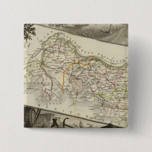 Badge Carré 5 Cm Paysage et villes