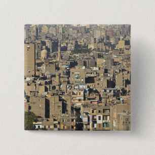 Badge Carré 5 Cm Paysage urbain du Caire