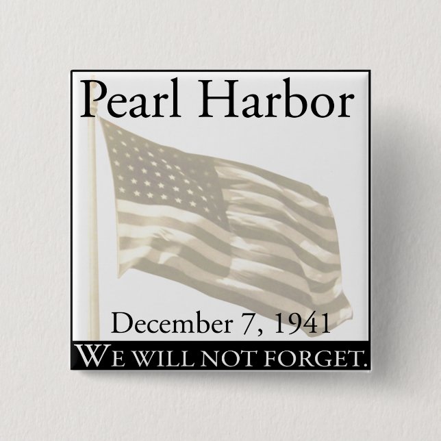 Badge Carré 5 Cm Pearl Harbor (Devant)
