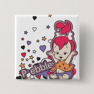 Badge Carré 5 Cm PEBBLES™ Purple Heart