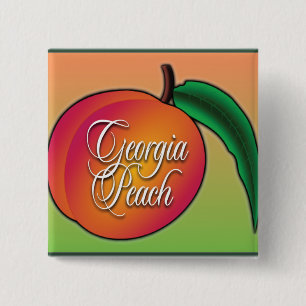 Badge Carré 5 Cm Pêche de la Géorgie