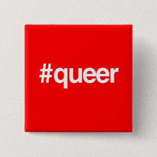 BADGE CARRÉ 5 CM PÉDÉ DE HASHTAG