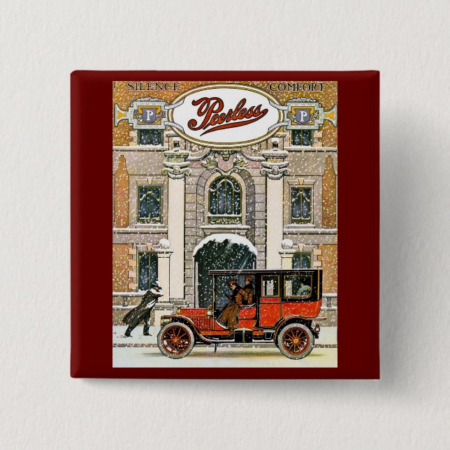 Badge Carré 5 Cm Peerless Motor Company (Devant)