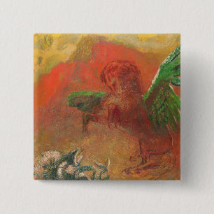 Badge Carré 5 Cm Pegasus triomphant