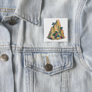 Badge Carré 5 Cm Peintureorientalepixelisée