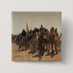 Badge Carré 5 Cm Pèlerins allant à Mecque, 1861
