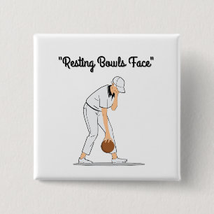 Badge Carré 5 Cm Pelouse Bowls : Repose des Bowls Face