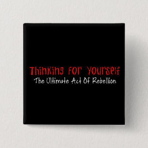 Badge Carré 5 Cm Pensée pour vous-même