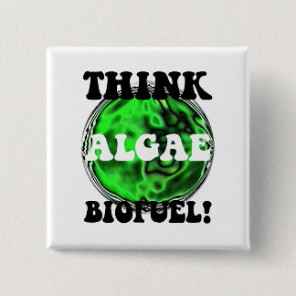 Badge Carré 5 Cm Pensez le combustible organique d'algues !